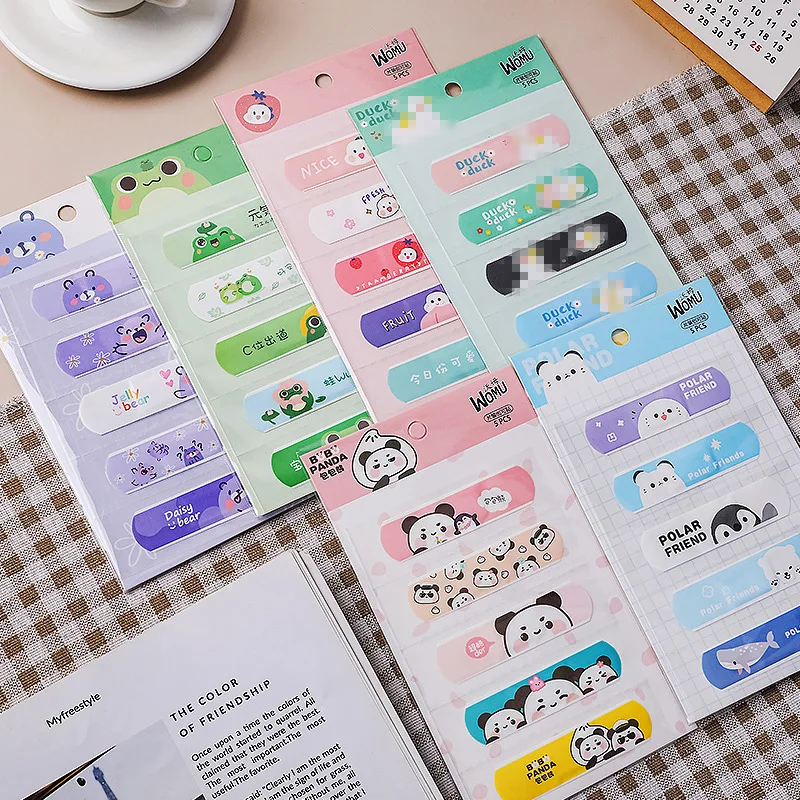 10 Uds lindo tirita al aire libre vendaje transpirable herida parche impermeable tirita resistente al desgaste venda primera ayuda patrón al azar