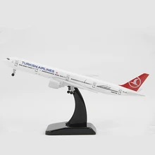 20 см Турецкие авиалинии Boeing 777 авиация металлическая модель 16 см модель самолета игрушки с колесом коллекционный подарок