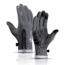 Зимние мужские и женские термальные лыжные перчатки для катания на лыжах, теплые флисовые водонепроницаемые перчатки для сноуборда с сенсорным экраном, зимние мотоциклетные теплые варежки