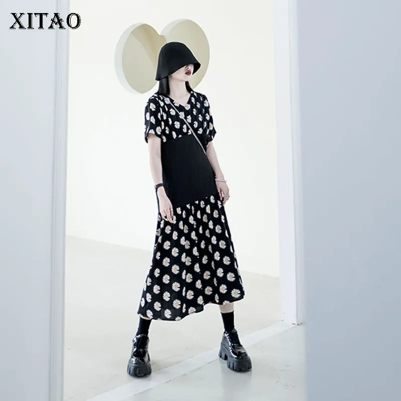 XITAO Hit Color Women Dress Fashion Patchwork 2020 Summer Pullover Goddess Fan Minority Elegant Patchwork Loose Dress DMY4989 XITAO Hit Color Women Dress Fashion Patchwork 2020 Summer Pullover Goddess Fan Minority Elegant Patchwork Loose Dress DMY4989