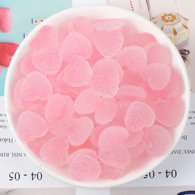 10pcs 10 шт. милые Полимерные Подвески в виде сердечек и конфет для наполнителя слизи DIY Украшение для торта украшения телефона Полимерные Подвески поставки слаймов игрушки - Цвет: 10pcs