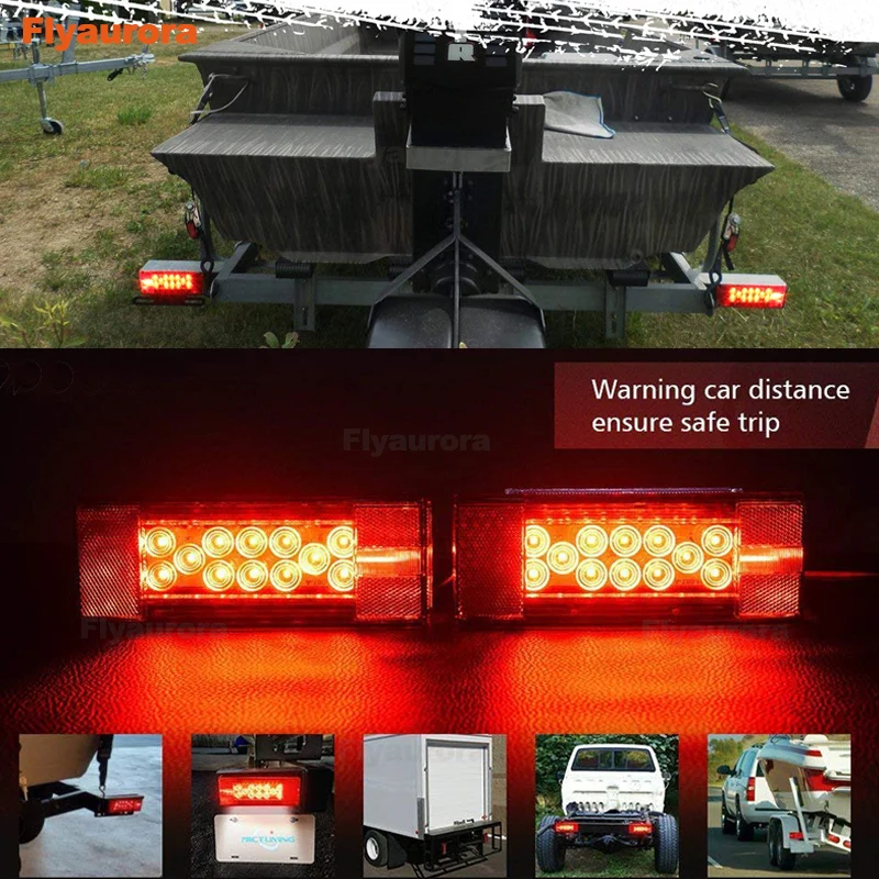 2X12 V 24V 36LED водонепроницаемые задние стоп-сигнальные фонари для автомобиля стоп-сигнал поворота лампа для прицепа караван грузовик