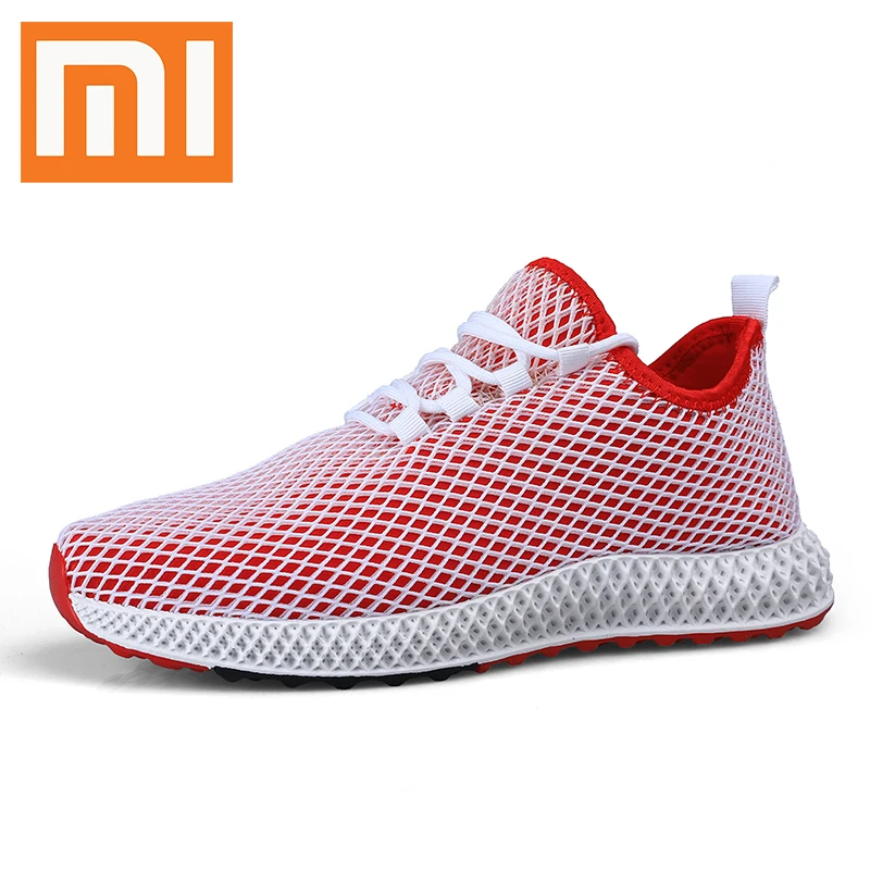 Xiaomi/Мужские дышащие кроссовки чистого цвета; Zapatos De Hombre; Летняя мужская повседневная обувь; Осенняя мужская обувь для бега; Прямая поставка