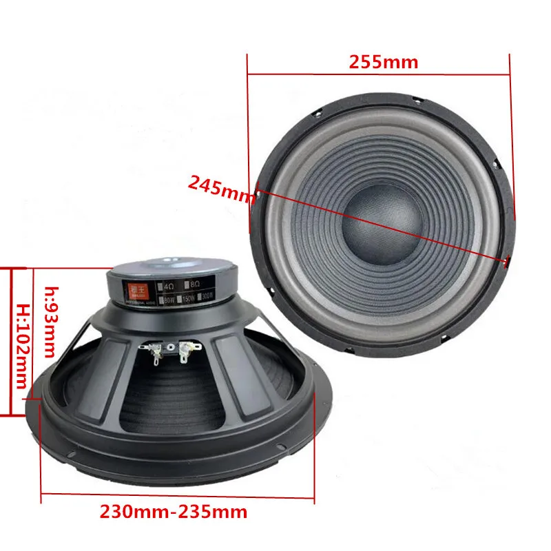 I KEY BUY 10 дюймов 150 Вт 8 Ом стальная рамка под заказ бумажная конусная пена Edge PA HiFi