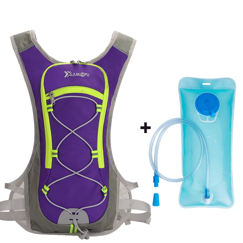 Ультра-легкая Беговая велосипедная фляга для воды 2L открытый спортивный рюкзак велосипедный туризм альпинистская сумка водный эластичный рюкзак - Цвет: purple B