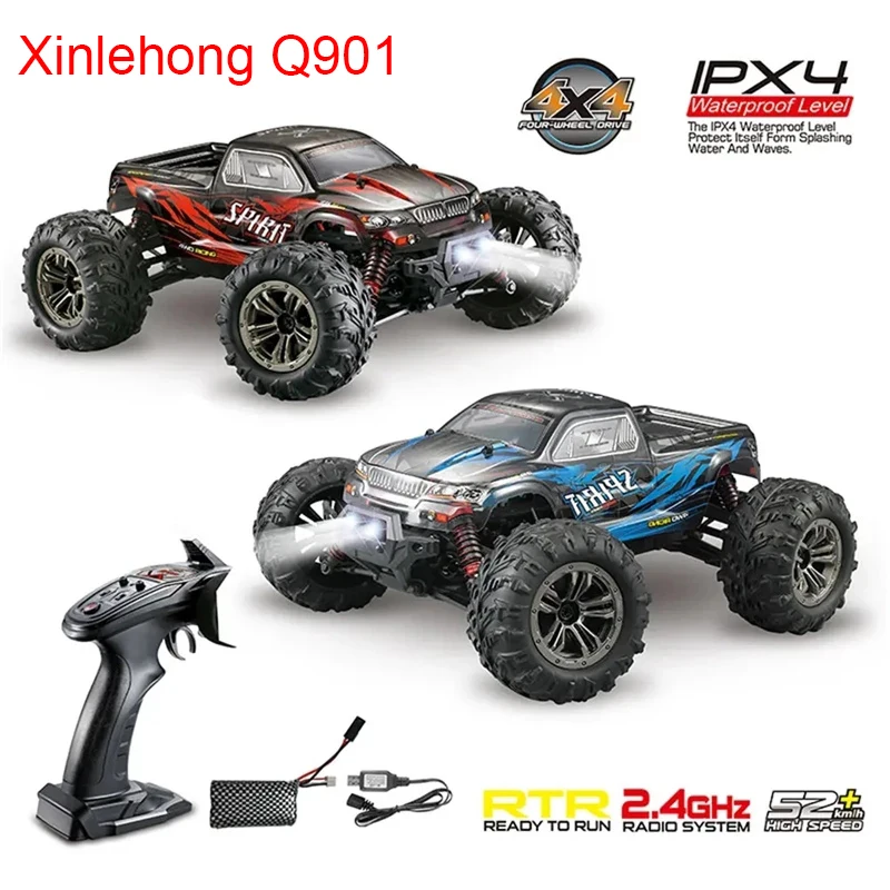 Xinlehong Q901 1/16 2 4G 4WD 52 км/ч радиоуправляемые автомобили бесщеточный пульт