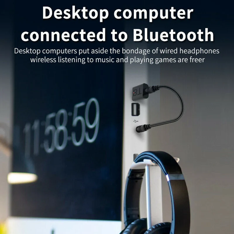Bluetooth 5,0 аудио передатчик приемник USB адаптер для ТВ ПК автомобильный динамик ноутбука GK99