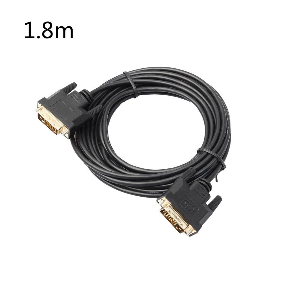 1m/1.8m DVI Extension Cable HD 24+1 Pin Male to Male DVI Cables Cord Wire Line Copper Core for PC Computer Monitor Projector