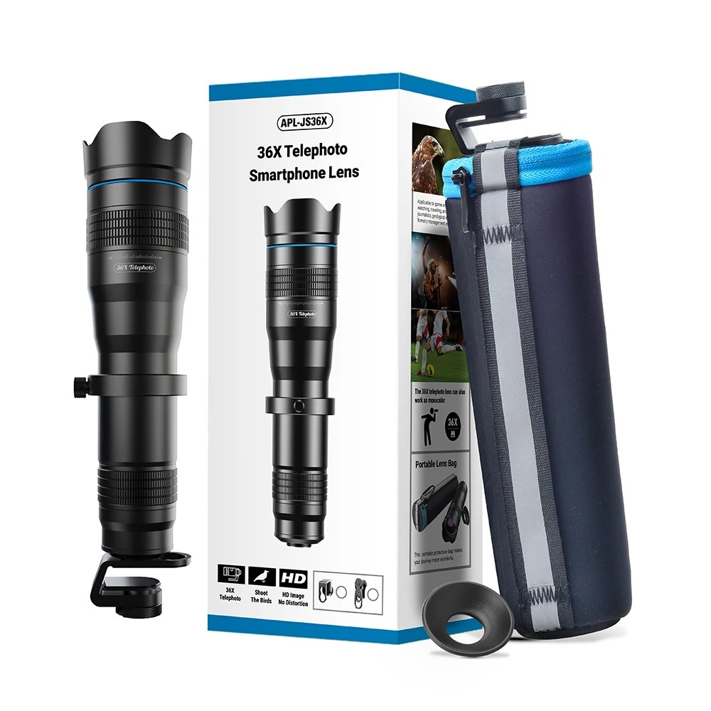 APEXEL HD 36X Telephoto Monocular with Selfie Tripod for iPhone Samsung Other Smartphones Travel Hunting Hiking Sports 6