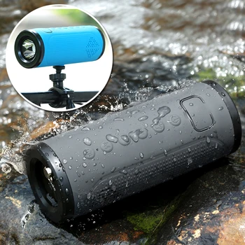 

Powerful Outdoor Portable Bicycle Bluetooth Speaker Wireless Mini Column Boombox FM Hands Free Power Bank Flashlight Bike Mount