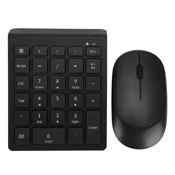 

Wireless Keypad and Mouse Set Mini Numeric 2.4G 28 Keys USB Silent Chocolate Key Caps +Mouse Set for Laptops Notebook Desktop PC