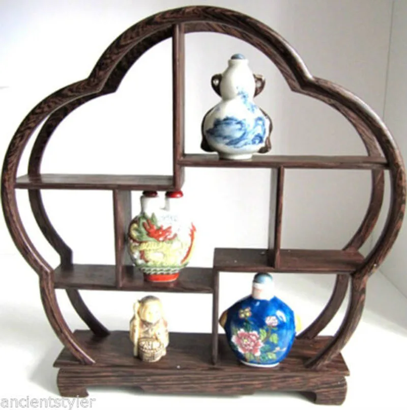 置物 kuu MF0176-- Ji Chi Wood stand /shelf for SNUFFERS or NETSUKE or