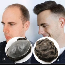 Парик из натуральных волос для мужчин NG hairpies PU тонкие волосы Замена Toupees V петлевые тонкие мужские парики из искусственной кожи