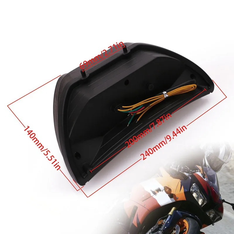 Мотоцикл светодиодный задний поворотник задние стоп-сигнал светильник Предупреждение лампа солнечных батареях для Honda CBR 600 CBR600 F4 1999-00 F4I 2004-2006
