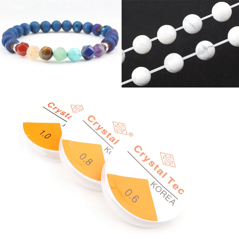 3 рулона прозрачная эластичная Хрустальная линия шнур для бисероплетения