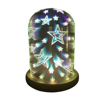 

3D glass cover magic lights starry meteor couple home decoration led lights