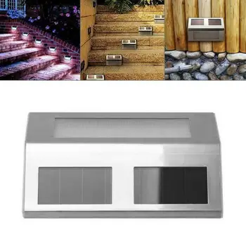 

2LED Outdoor Solar Wall Lamp Waterproof Smart Sensor AUTO/OFF Switch Garden Light Solar Powered Spotlight Sunlight Street Light