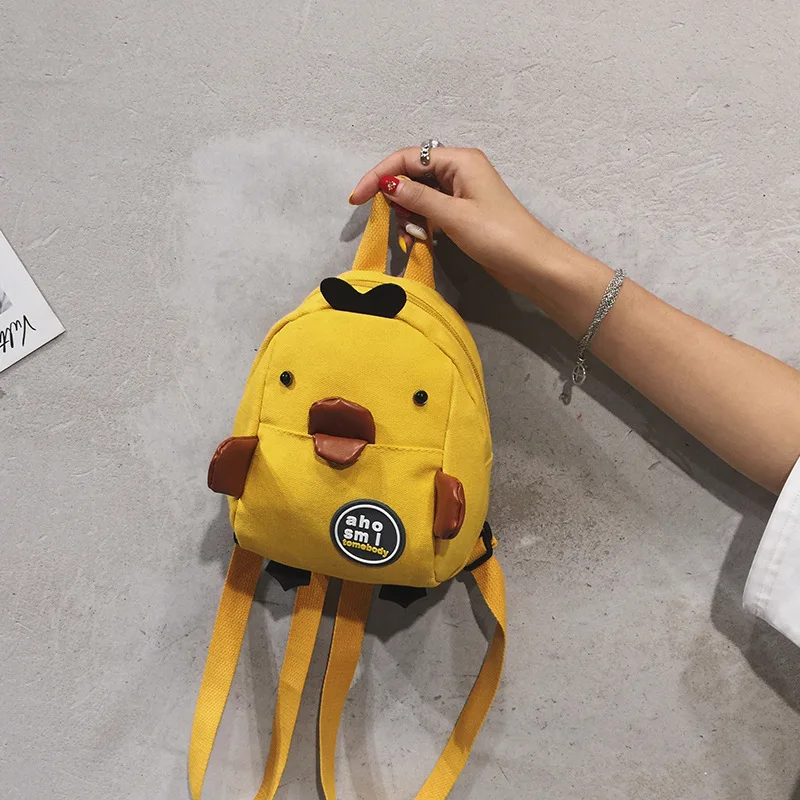 

2019 Autumn And Winter New Style Korean-style Cartoon Small Yellow Duck Parent And Child-Children Backpack Men And Women Childre