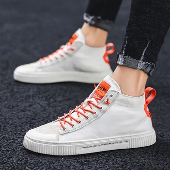 

Male Shoe Tide Shoes Thin New Pattern Cloth Shoe Male In High Help Shoes Male Summer Korean Trend All-match Shoes Work Shoe