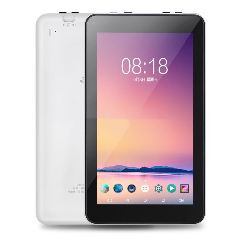 7 дюймов M751 Allwinner A33 планшет PCIPS экран 1024*600 Android6.0 1 Гб + 8 Две Камеры Передняя Черная
