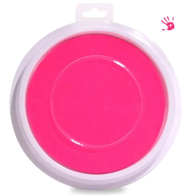 pink Одиночные цветные штемпельные подушечки DIY картина на палец забавный большой круглый для детей обучающая игрушка для рисования несколько вариантов - Цвет: pink