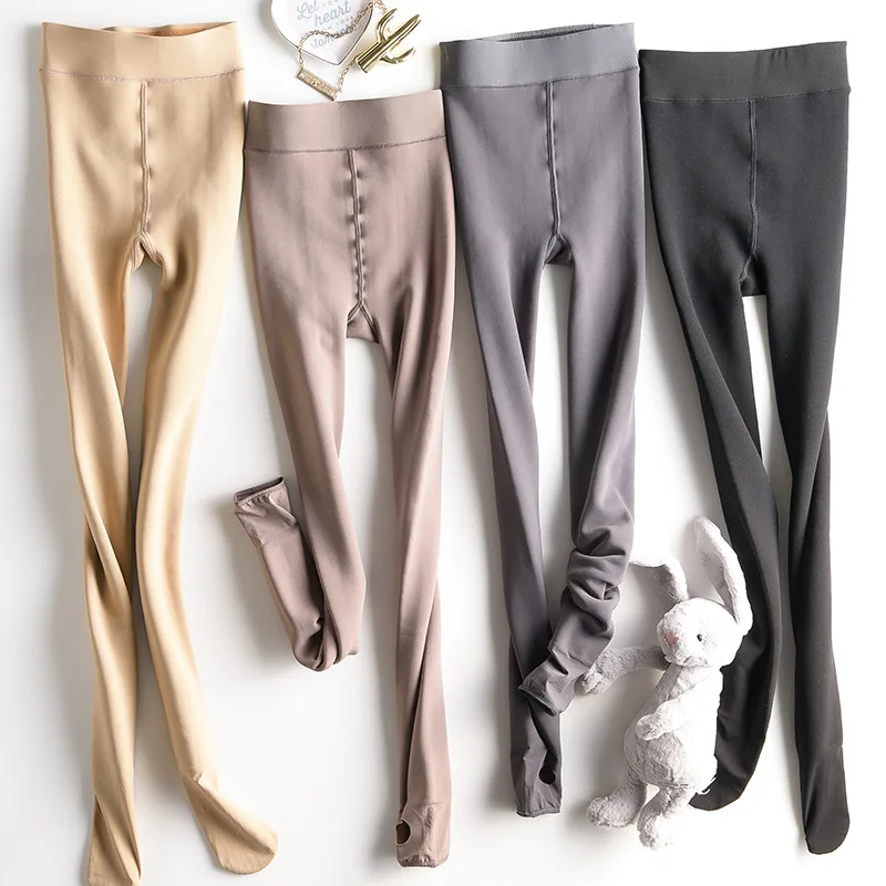 

Faux Cashmere plus Velvet Leggings Autumn And Winter Light Leg Thick Smart Concentric Reducer Layered Chinlon Warm One -Piece Tr