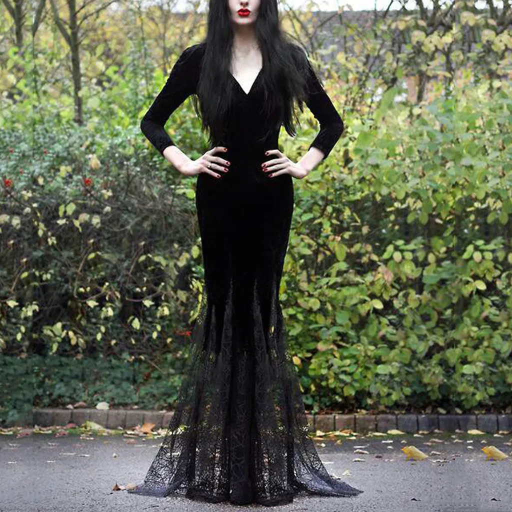 Winter Party Dress Women Elegant Long Sleeve Long Dresses Woman Party Night Black Dress Women Vintage Ladies Maxi Dresses