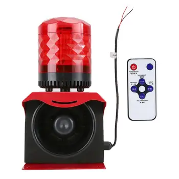 

Red Fire Alarm Flashing Beacon Industrial Waterproof Fire Horn Siren Alarm Infrared Remote Control Sound Warning Alarm Speaker