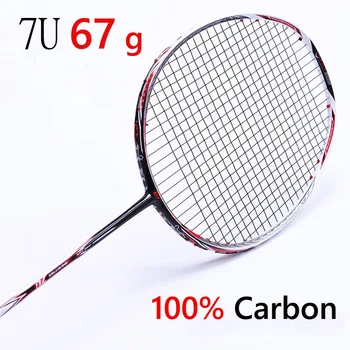 

Badminton Racket 100% Carbon Badminton Racquet gratis Grips Strung 6U 72g ,7U 62g
