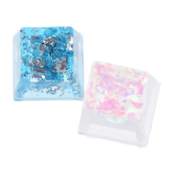 

New Arrive 1PC Handmade Customized OEM R4 Profile Resin Keycap Keyboard RGB Translucent Keycap