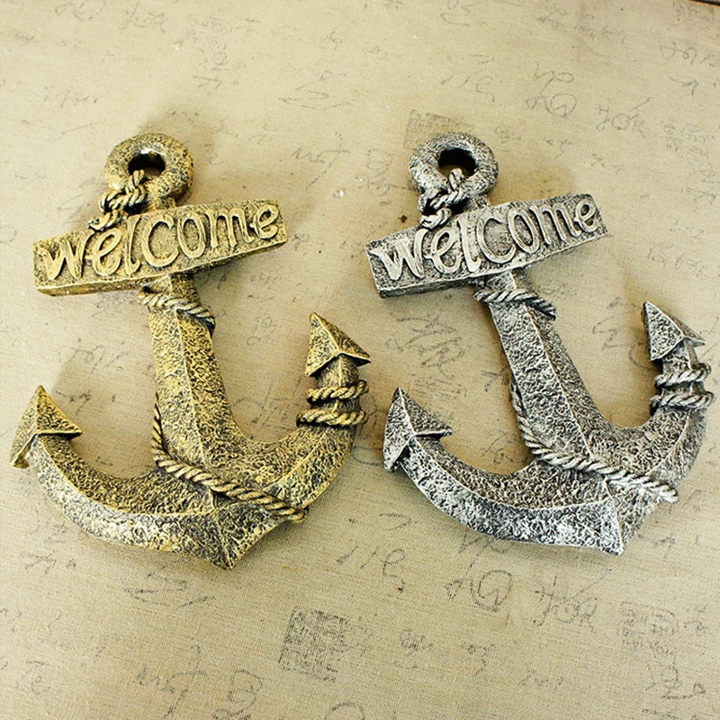 Vintage Anchor Sculpture Figurine Creative Resin Retro Modern Art Ornament Home Decoration Accessories Desktop | Дом и сад