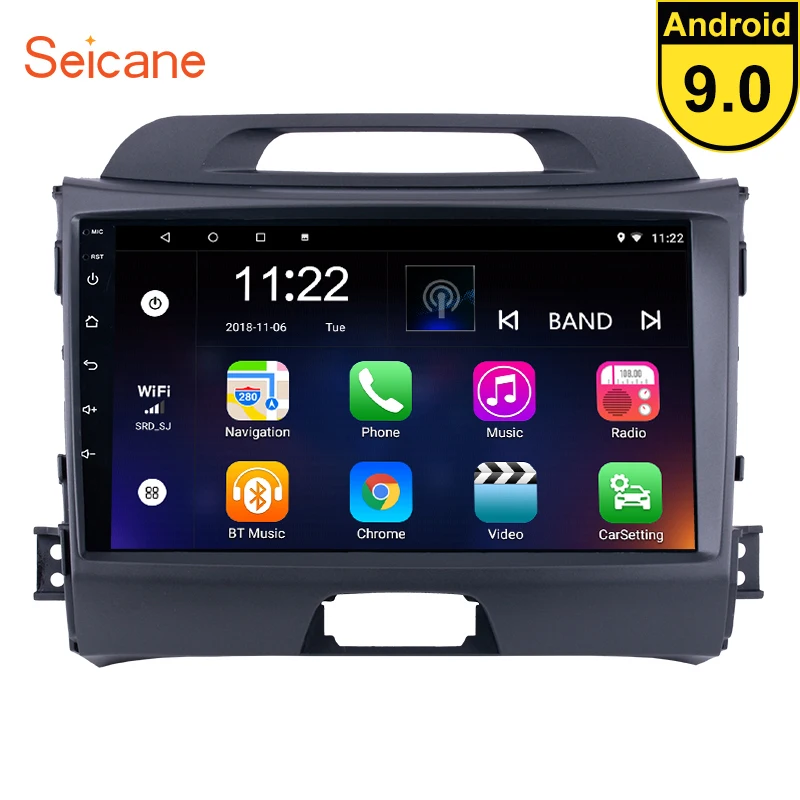 Seicane Android 9,0 gps навигационный мультимедийный плеер для 2010- KIA Sportage четырехъядерный автомобильный стерео с Bluetooth wifi USB