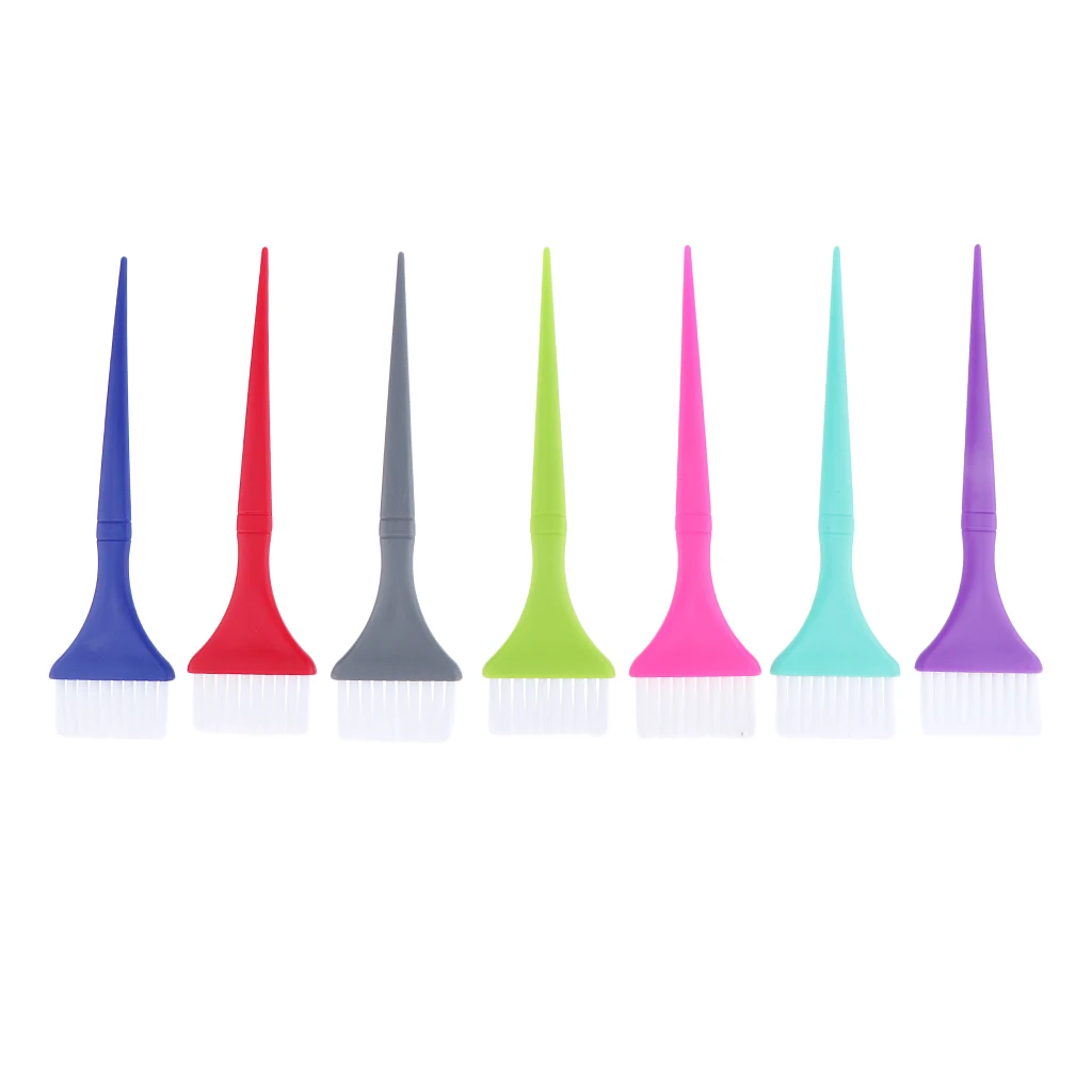 7pcs Barber Hair Coloring Salon Brush Comb Hairdressing Hair Styling Tool Hair Dye Perm Brush Combs Hair Tinting Brush