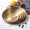 European Style Dinner Plates Gold Dining Plate Serving Dishes Round Plate Cake Tray Western Steak Round Tray Kitchen Plates ► Photo 1/6