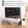 FanJu FJW4 Digital Alarm Wall Clock Weather Station wifi Indoor Outdoor Temperature Humidity Pressure Wind Weather Forecast LCD ► Photo 2/6