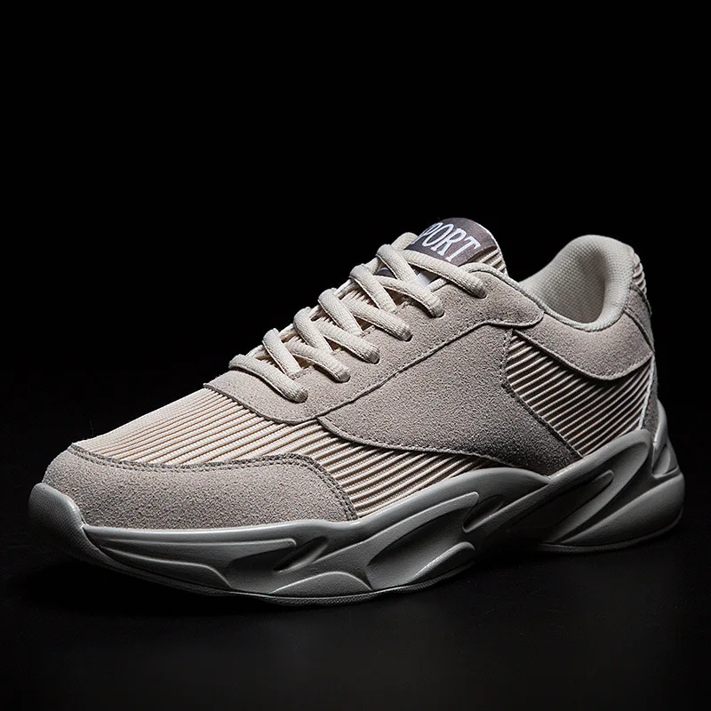 Мужская Спортивная обувь брендовая беговая Обувь Дышащая zapatillas hombre Deportiva 270 Высококачественная Мужская обувь кроссовки - Цвет: Бежевый