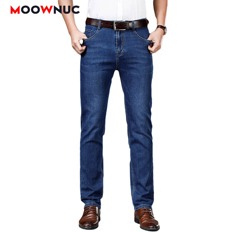 

Autumn Fashion Jean For Men 2021 Denim Trousers Male Pant Sweatpant Casual Plus Size Washed Full-Length Spring Fit Brand MOOWNUC