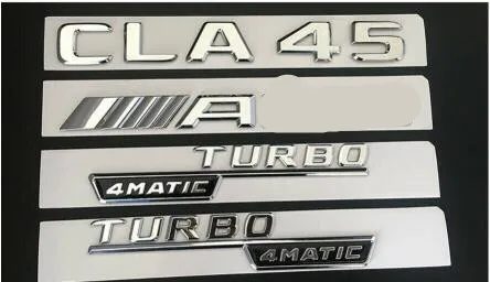 Хром CLA45 AMG TURBO 4matic Багажник крыло значки-эмблемы для Mercedes | Автомобили и мотоциклы