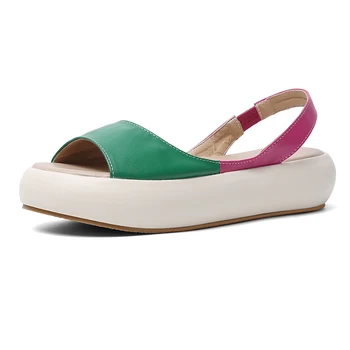 

2020 Summer Hot Sandals Women Flat Platform Retro Rome Sandals Ladies Fashion Peep Toe Shoes