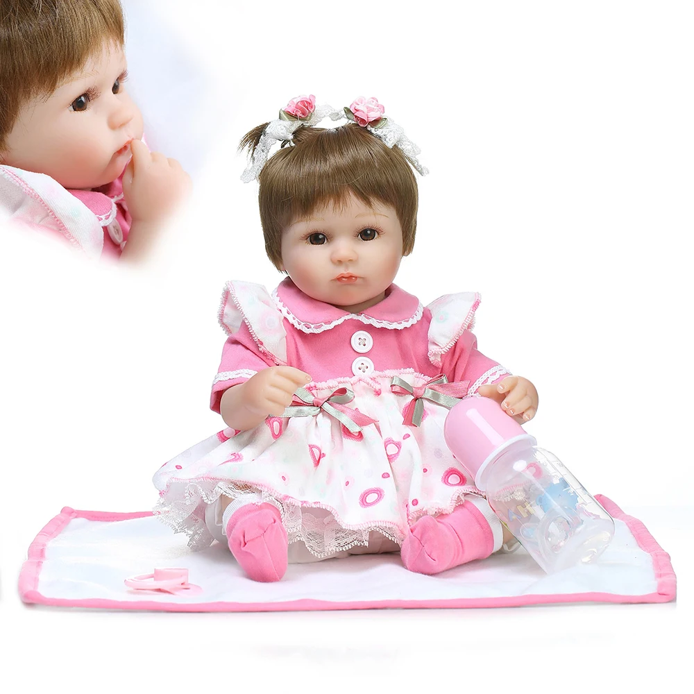 

NPK Reborn Doll 42cm Realistic Soft Silicone Reborn Baby Doll Adorable Bebe Kids Brinquedos boneca Toy For Kids Playmate Gifts