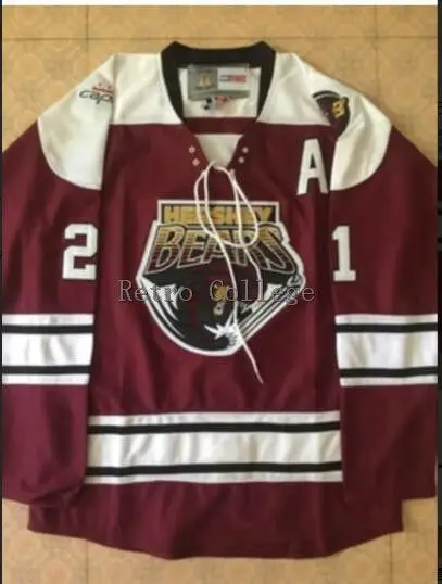 

Hershey Bears #21 Graham Mink Brett Hockey Jersey Mens Embroidery Stitched Customize any number and name Jerseys