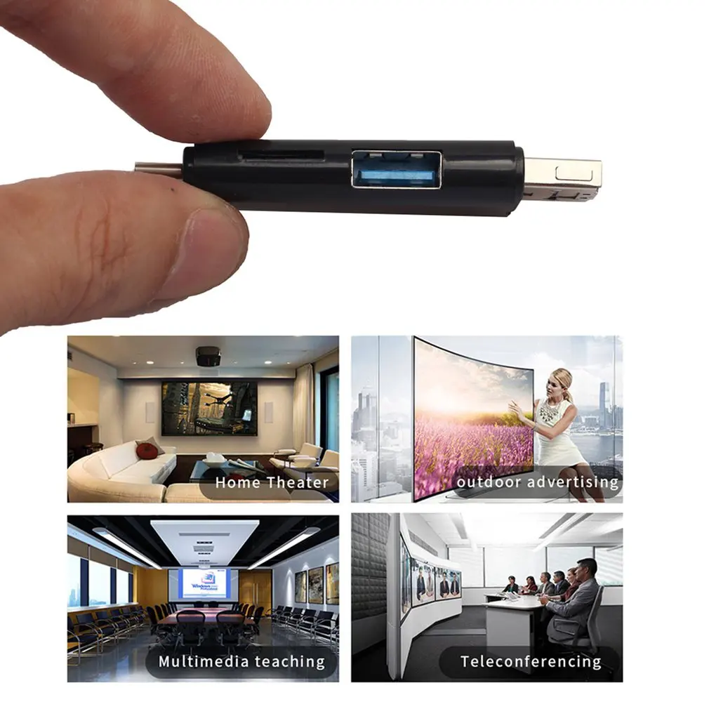 5 In 1 Type-C Card Reader Micro USB Type-C Flash Drive Adapter Connector High Speed Memory Card Reader