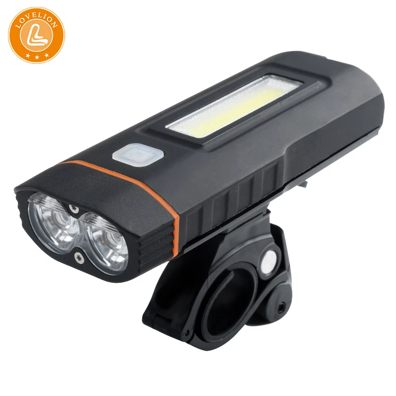 

LOVELION road Bike light USB charging headlight COB highlight work light mountain Bike flash flashlight for bycicle accessories