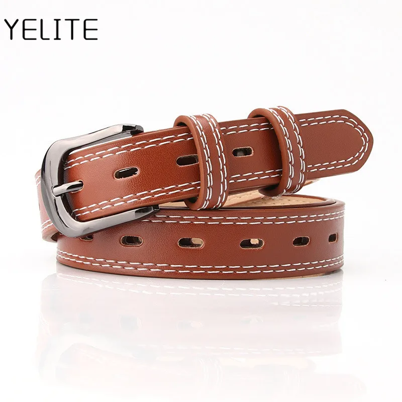 YELITE,, полый ремень, нейлон, холст, дикие джинсы, индивидуальный дизайн, модные женские декоративные часы, ремень, мужской коричневый ремень с пряжкой