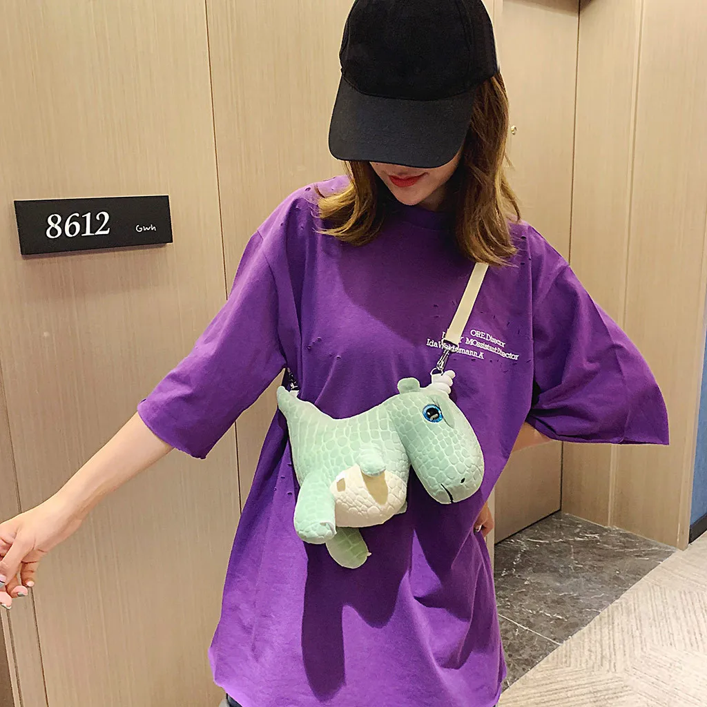 Женская сумка мессенджер MAIOUMY повседневная плюшевая с мультипликационным