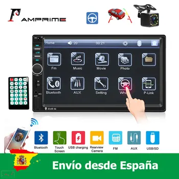 

AMprime 2 din Car Radio 7" Autoradio LCD Touch Screen support Mirror Link Bluetooth Rear Camera Built in Car DVR System player