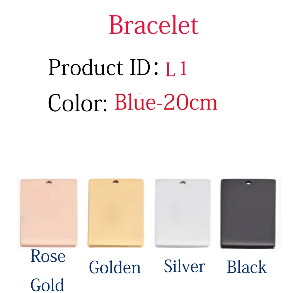 L1 blue 20cm Трендовые ювелирные изделия из нержавеющей стали, женские жесткие браслеты, очаровательный браслет, Мужская цепочка дружбы, браслеты-манжеты для мужчин - Окраска металла: L1 blue 20cm