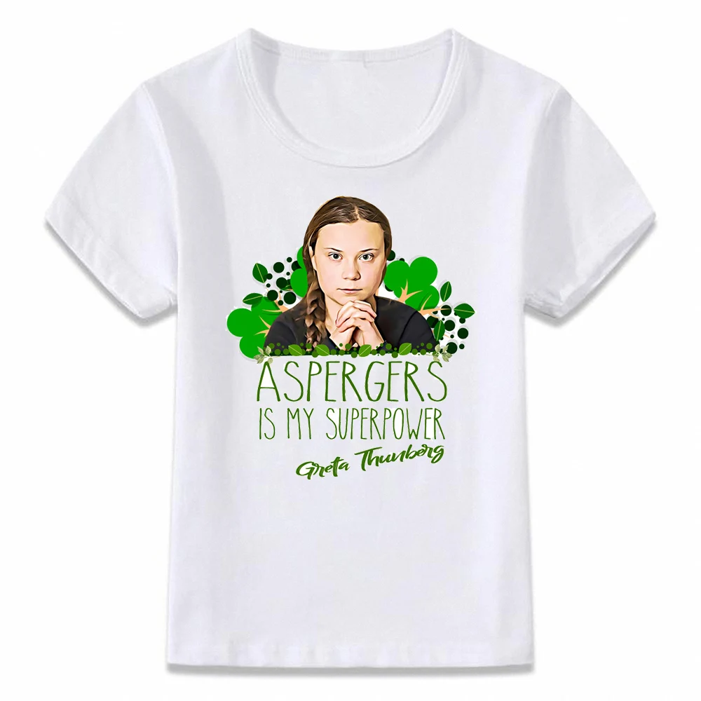 Детская одежда футболка Greta Thunberg активирующая климатический кризис