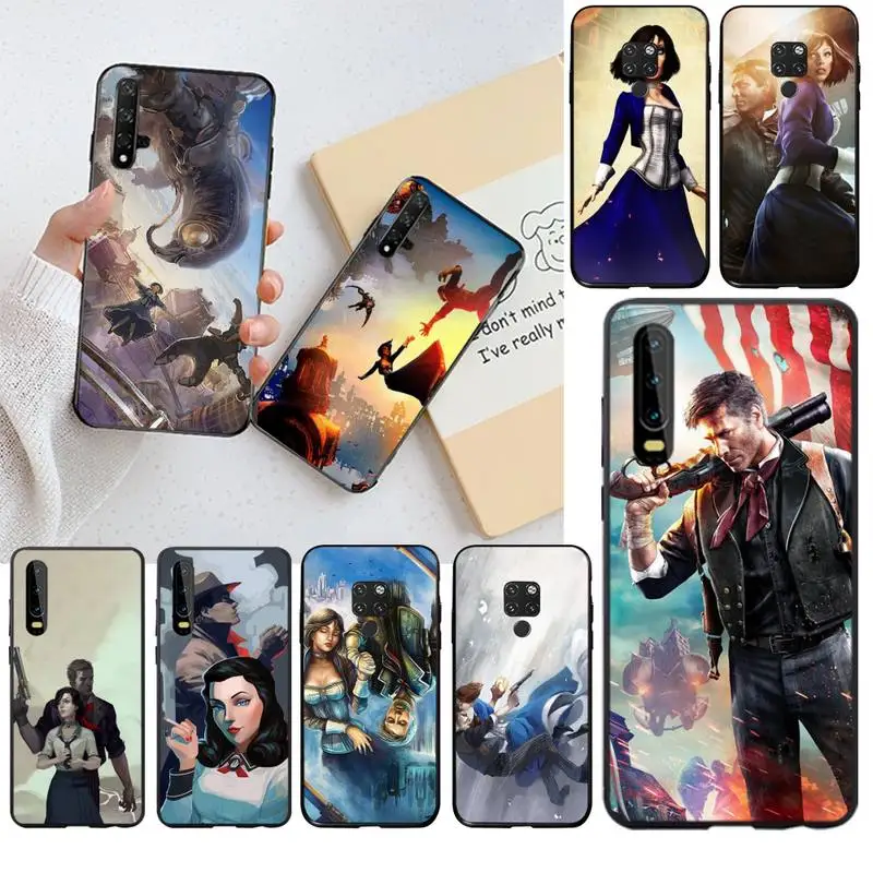 Мягкий резиновый чехол для телефона из ТПУ PENGHUAWAN Bioshock infinite Black Huawei P30 P20 lite Mate 20 Pro P