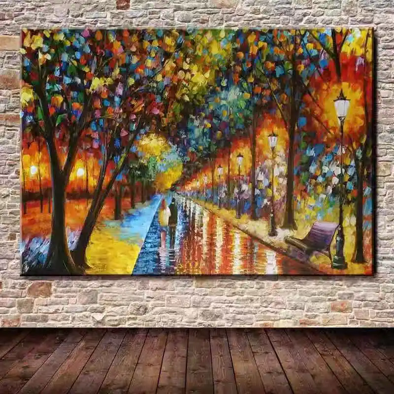 

Best Gifts Paintings Handmade Wall Painting Color Landscape Picture on Canvas Abstract Home Decor Oil Painting Hang Pictures